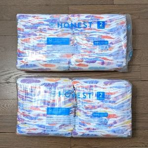Honest Diapers Size 2 Feather Print 76 Count (38 pack X2)